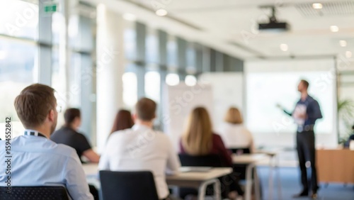 Corporate Training Blur — soft-focus image of a workshop or skill-building session
