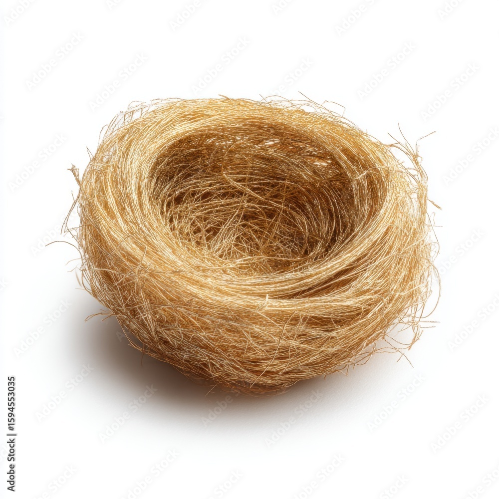 Fototapeta premium Empty bird's nest on white background