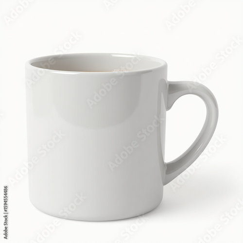 white cup isolated on white