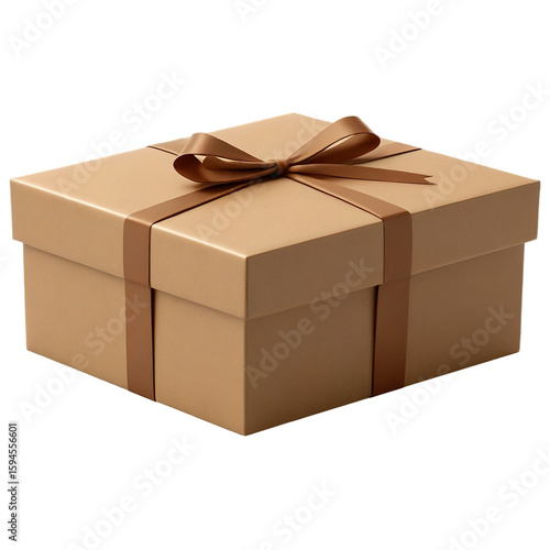 Gift box and cardboard box isolated on white background for packaging and shipping purposes