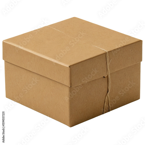 Open empty cardboard box isolated on white background for packaging or shipping