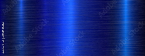 Brushed metal texture background, blue shiny lustrous metallic background.
