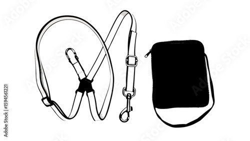Explore dog harness leash and bag set for walking training outdoor adventures and everyday use accessory style