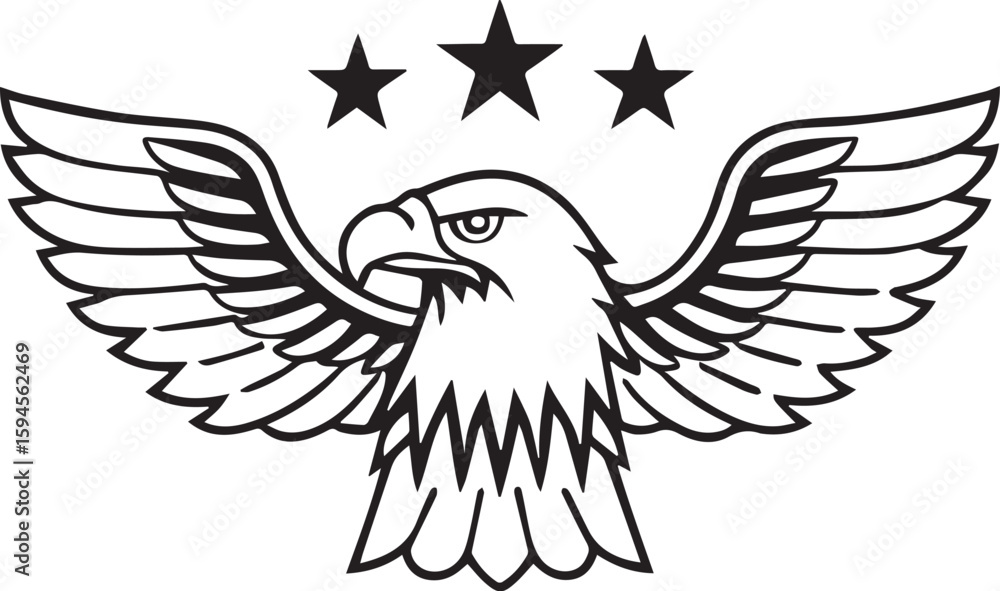 Obraz premium victorious eagle with wings