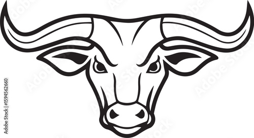 vector illustration of a bull