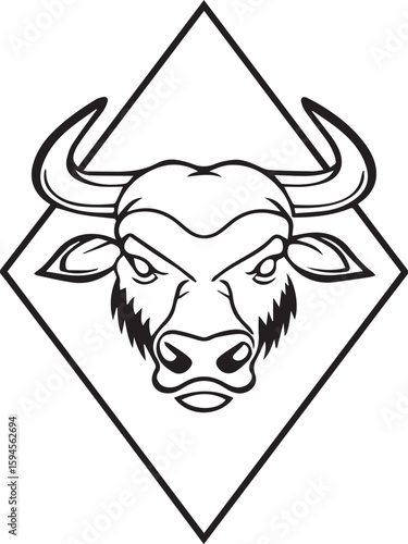 bull skull with horns