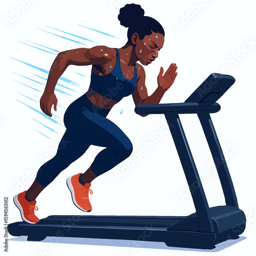 A fit and energetic woman working out to maintain her health, strength, and spirit. This image captures the essence of a healthy lifestyle, personal motivation, and physical wellness