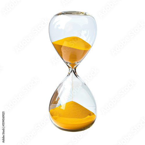 Hourglass with yellow sand