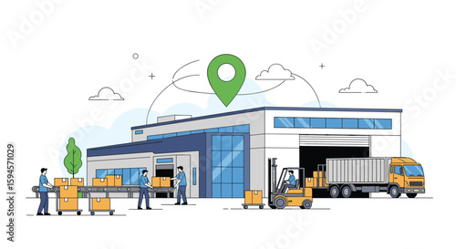 Efficient warehouse operations streamlining goods movement and logistics management for seamless supply chain fulfillment