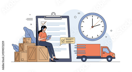 Efficient logistics and delivery management with a focus on timeliness and careful handling of packages