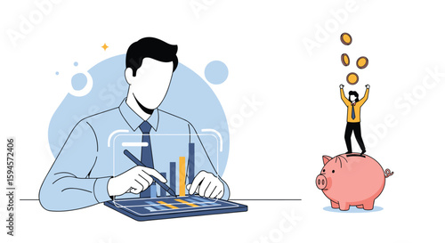 Financial growth and investment success celebrating savings and smart financial planning for a prosperous future