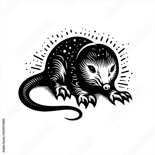 Stylized mole illustration