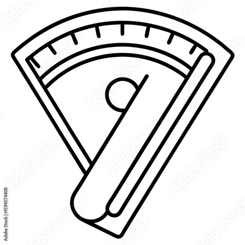 Precision Feeler Gauge Line Art Illustration