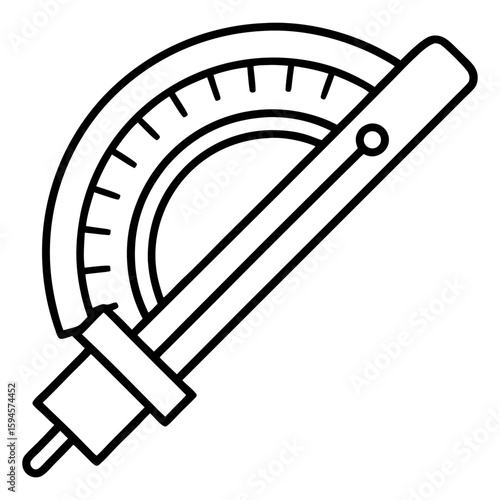 Precision Feeler Gauge Line Art Illustration