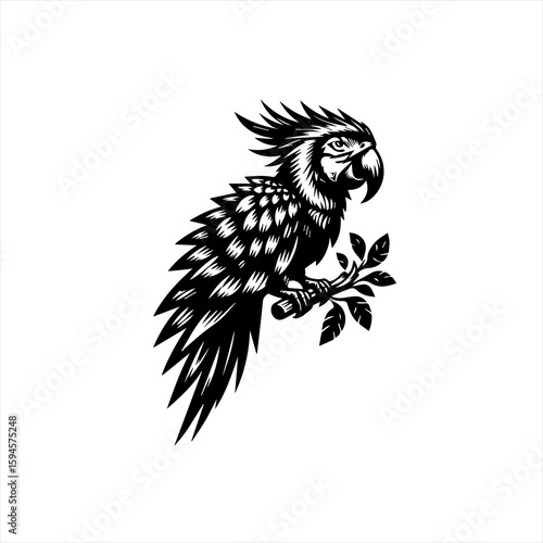 Parrot perched on a branch