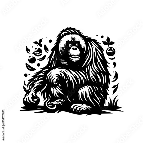 Orangutan illustration