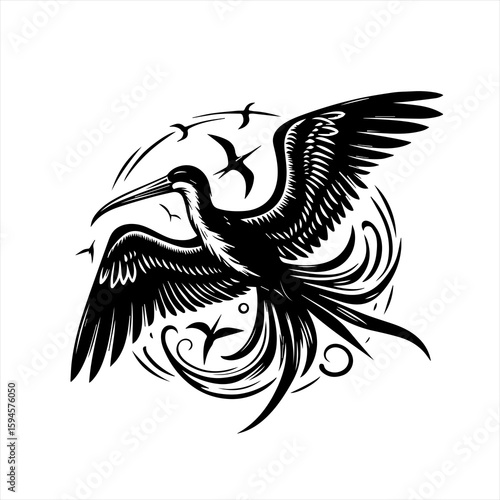 Frigatebird in flight