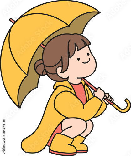 little girl with umbrella