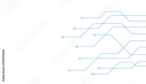 circuit board electronics digital technology banner blue
