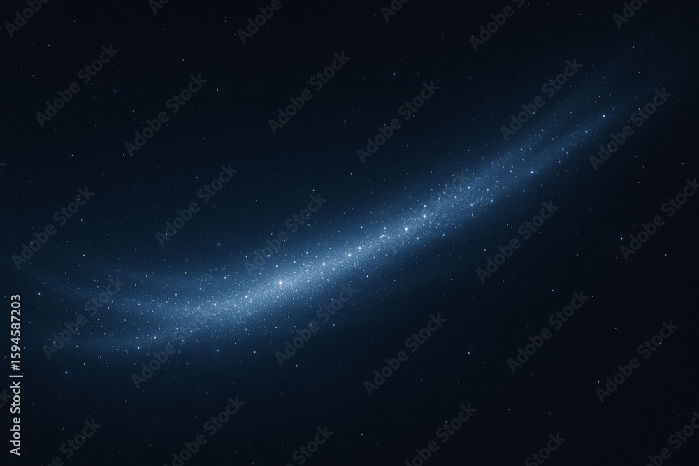Fototapeta premium Celestial background with flowing band of glowing stars in space