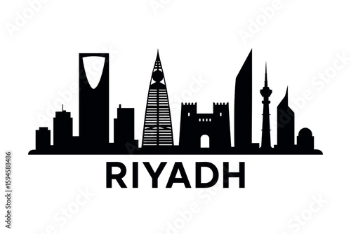 Riyadh skyline with iconic buildings and landmarks
