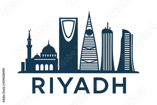 Riyadh skyline with iconic buildings and landmarks