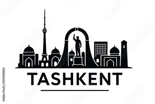 Tashkent city skyline with iconic buildings and landmarks
