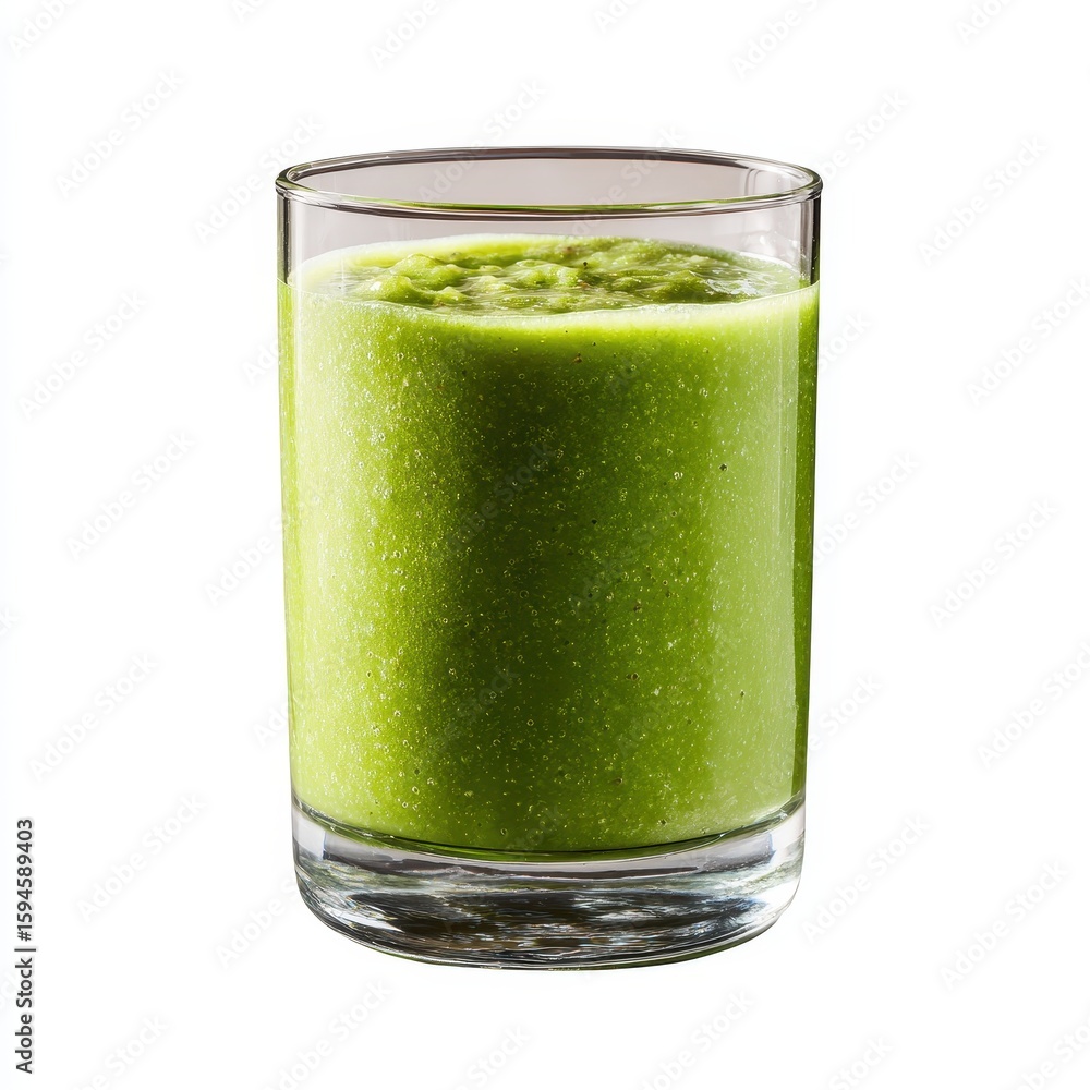 A glass filled with green smoothie A glass filled with green smoothie