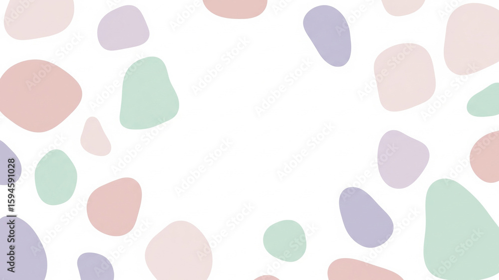 Fototapeta premium Pastel Abstract Shapes Background