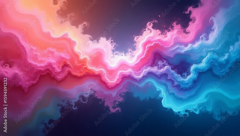 Obraz premium Abstract Pink Blue Swirling Wave Pattern Background 1