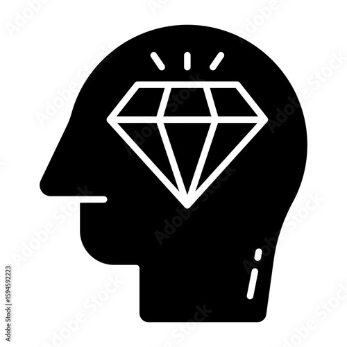 Trendy design icon of precious mind