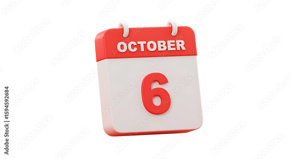 Red calendar icon showing the number one with a smaller number seven for an important date or event illustration