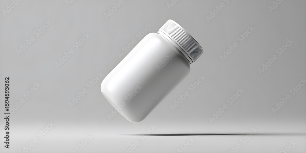 Fototapeta premium White Plastic Container for Storage and Packaging