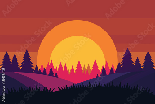 sunset above the glade
