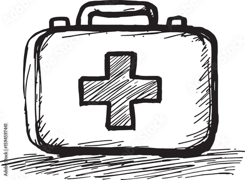 Medical icons line art clean minimal style perfect for medical presentations