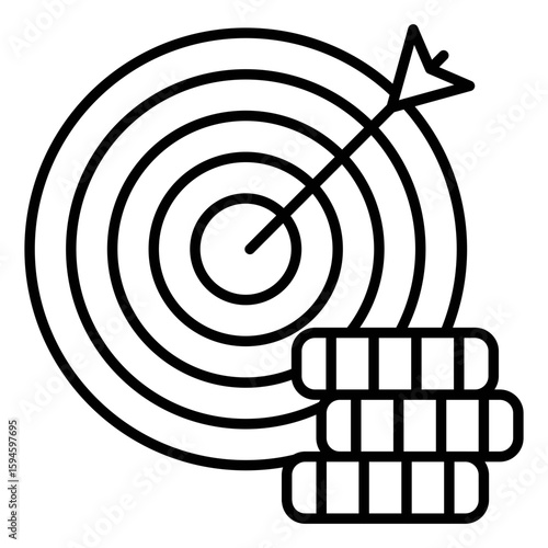 Premium design icon of financial target