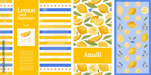 Amalfi coast lemon summer vibes with stripes and patterns