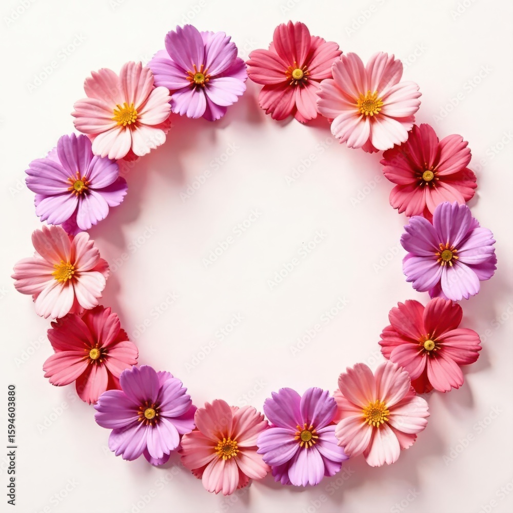 Soft pink, colorful flowers in a circular design , pretty, blossom, bloom Soft pink, colorful flowers in a circular design , pretty, blossom, bloom