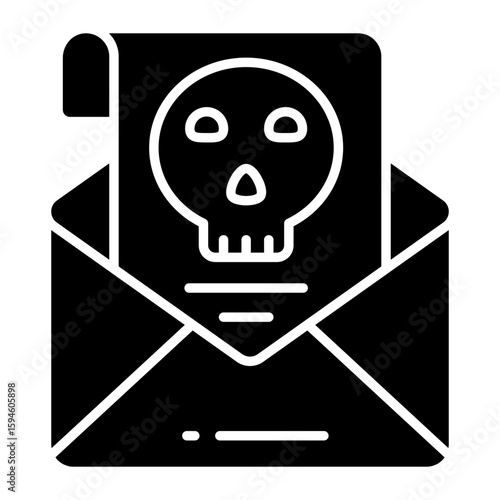 Modern design icon of infected Email
