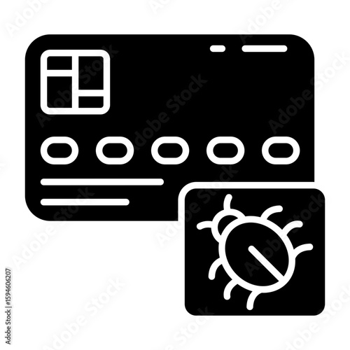 Modern design icon of card virus