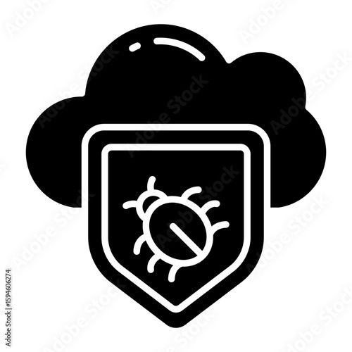 Modern design icon of cloud bug