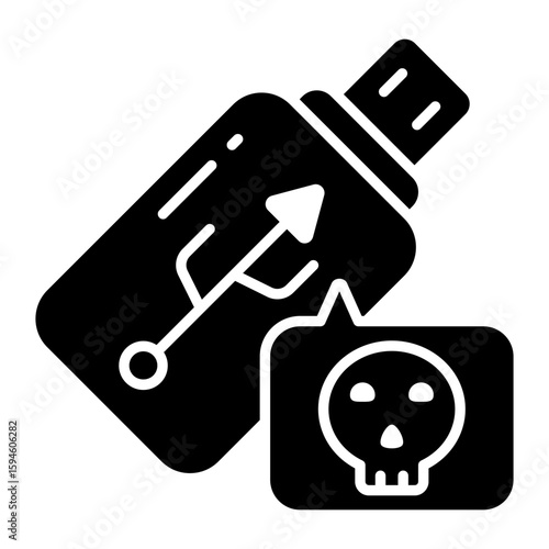 Perfect design icon of infected usb