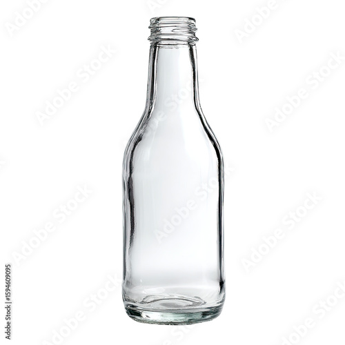 Wallpaper Mural Clear glass bottle, short and squat Torontodigital.ca