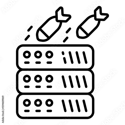 Perfect design icon of ddos attack