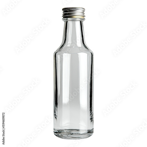 Wallpaper Mural Clear glass miniature bottle with metal cap (1) Torontodigital.ca