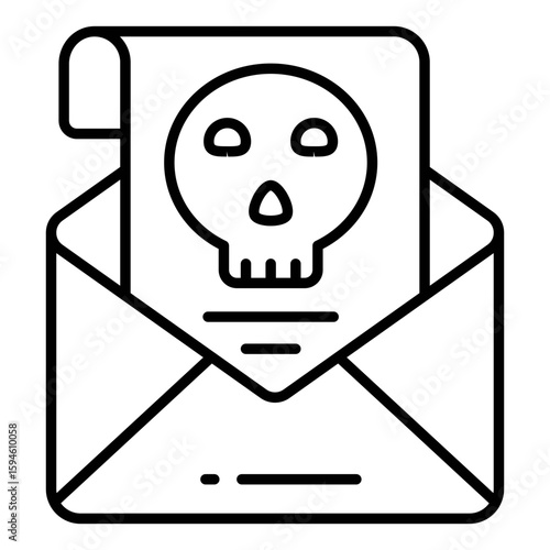 Modern design icon of infected Email