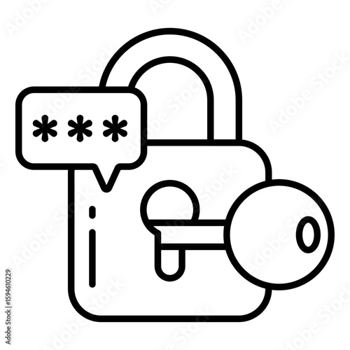 Premium design icon of key lock