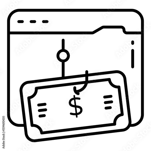 Premium design icon of web money phishing