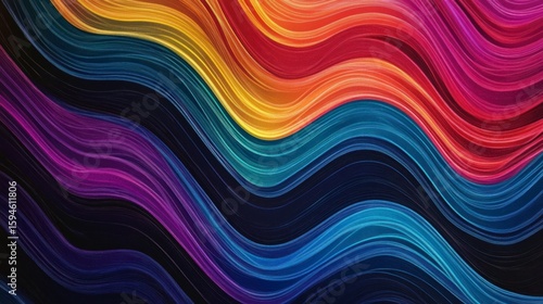 Abstract colorful wavy background.