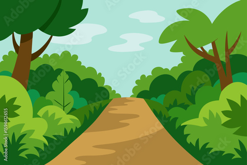 nature path covered in greenery